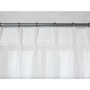 Keten Amerikan Pile  Perde Rustik/ Korniş Uyumlu Sık Pile Dikim 275x200 cm