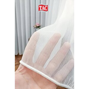 Bambu Tül Perde Ekstra Gramajlı Dökümlü 1x3 Sık Pile - Kırışmaz Ütü Gerektirmez 200x220 cm