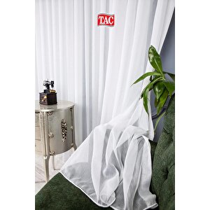 Bambu Tül Perde Ekstra Gramajlı Dökümlü 1x3 Sık Pile - Kırışmaz Ütü Gerektirmez 200x220 cm