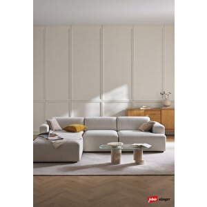 Mode Sofesta Sol Köşe Koltuk Takımı 3 Modül Kırık Beyaz 01 Numara Keten Kumaş(dairenize Teslim) Kırık Beyaz