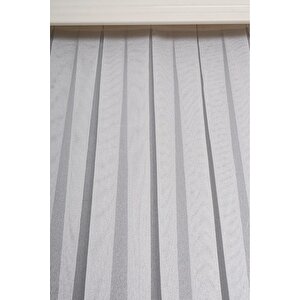 Taç İnce Örme Çelik Tül Perde Ekstra Gramajlı Dökümlü 1x2 Seyrek Pile - Kırışmaz Ütü Gerektirmez