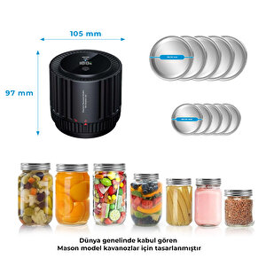 Elektrikli Vakumlu Kavanoz Kapağı Kapama Makinesi, Gıda Saklama Ve Uzun Süre Taze Tutma