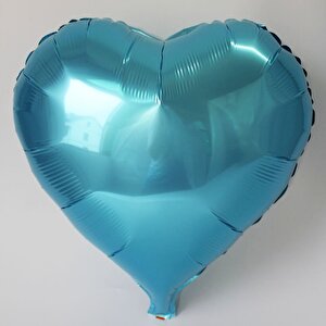 Parti Malzemesi Kalp Balon Folyo Açık Mavi 45 Cm 18 Inç