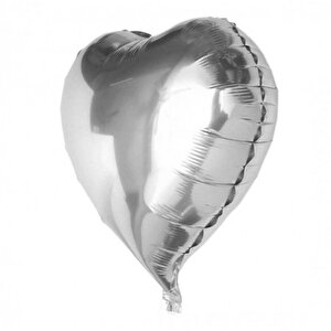 Himarry Parti Aksesuar Kalp Balon Folyo Gümüş 60 Cm 24 Inç