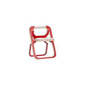 Comfy Delux Mini Katlanabilir Yer Kaplamayan Plywood Kamp Sandalyesi Kırmızı