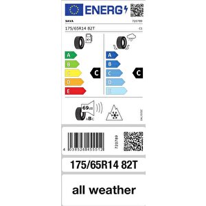 Sava 175/65 R14 82t All Weather Oto Dört Mevsim Lastiği (üretim: 2024)