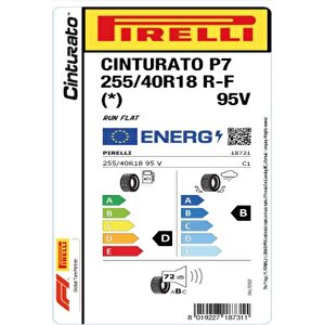 Pirelli 255/40 R18  Cinturato P7 Rft * 95v Oto Yaz Lastiği ( Üretim: 2024 )
