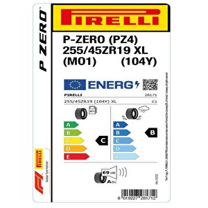 Pirelli 255/45zr19 104y Xl P-zero Pz4 Mo1 Oto Yaz Lastiği (üretim: 2023)