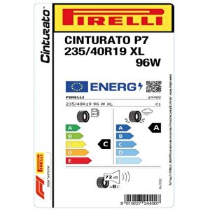 235/40r19 96w Xl Cinturato P7 Oto Yaz Lastiği ( Üretim : 2024 )