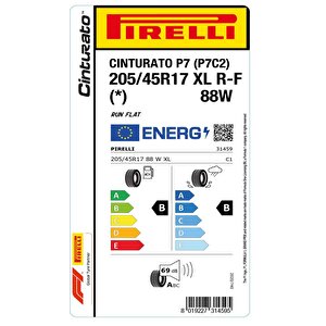 Pirelli 205/45 R17 88w Xl Cinturato P7c2 Rft * Oto Yaz Lastiği (üretim: 2024)