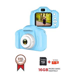 Torima Mavi Renk Cmr7 + Sd Card Hediyeli 1080p Hd Çocuk Kamera Dijital Fotoğraf Makinesi