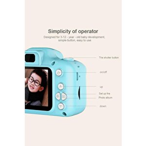 Torima Mavi Renk Cmr7 + Sd Card Hediyeli 1080p Hd Çocuk Kamera Dijital Fotoğraf Makinesi