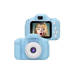 Torima Mavi Renk Sd Card Hediyeli 1080p Hd Çocuk Kamera Dijital Fotoğraf Makinesi 2.0 Inç Ekran
