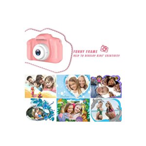 Torima Pembe Renk Sd Card Hediyeli 1080p Hd Çocuk Kamera Dijital Fotoğraf Makinesi 2.0 Inç Ekran