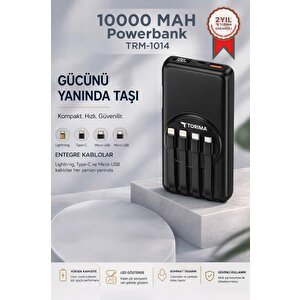Torima Taşınabilir Batarya 10000 Mah Hızlı Şarj Dijital Göstergeli Magsafe Powerbank Trm-1014 Siyah