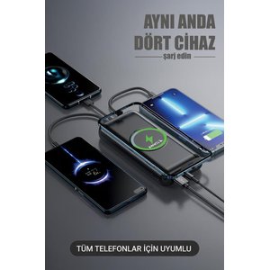Torima Taşınabilir Batarya 10000 Mah Hızlı Şarj Dijital Göstergeli Magsafe Powerbank Trm-1014 Siyah