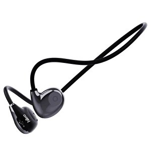 Hileo Hi̇72 Kablosuz Mikrofonlu Boyuna Asılabilir Bluetooth Kulaklık Siyah
