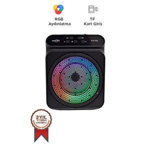 Torima Gts-1548 8w 4" Extra Bass Rgb Işıklı Bluetooth Hoparlör Fm Radyo Usb Tf Aux Destekli Speaker