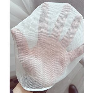 Krep Bambu Balıksırtı Tül Ekstra Gramajlı Dökümlü 1x3 Sık Pile - Kırışmaz Ütü Gerektirmez 160x195 cm