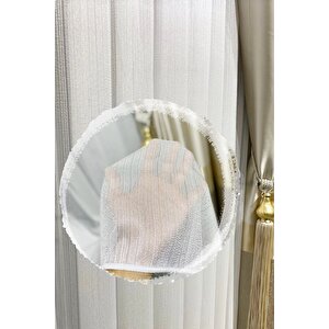 Kanada Tülü Extra Gramajlı 1x3 Sık Pile - Kırışmaz Ütü Gerektirmez 440x250 cm