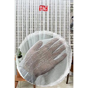 Keten Görünümlü Şantuktül Perde Ekstra Gramajlı Dökümlü 1x2 Seyrek Pile - Kırışmaz Ütü Gerektirmez 520x240 cm