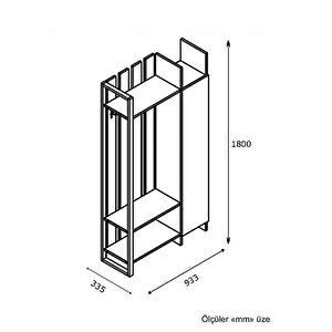 Portmanto Paris Çırağan Antrasit
