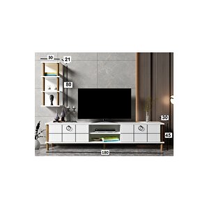 Tv Ünitesi Levista Beyaz 180 Cm