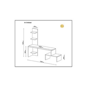 Tv Ünitesi Sümbül Antrasit 124 Cm