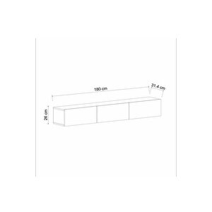 Tv Sehpası Tunus Beyaz 180 Cm