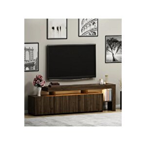 Tv Sehpası Buğra Ceviz Led Işıklı 192 Cm