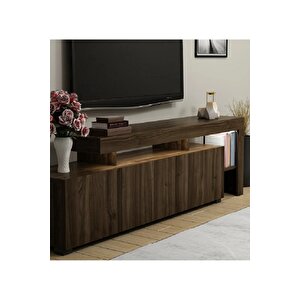 Tv Sehpası Buğra Ceviz Led Işıklı 192 Cm
