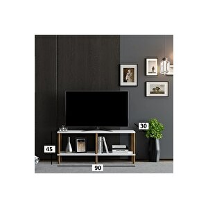 Tv Sehpası Şota Beyaz 90 Cm
