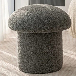 Mantar Puf Mushroom Renkli Puf Teddy Kumaş Bench