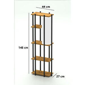 Retohome 5 Rafli Lambaderli̇ Ki̇tap Rafi.,ki̇taplikli Lambader Atlanti̇k Çam