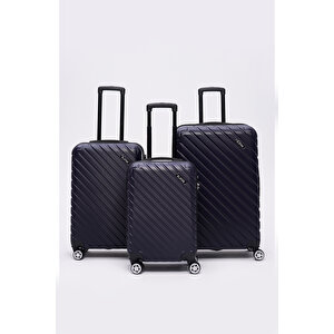 3'lü Valiz Seti Lacivert Pro Abs 1001