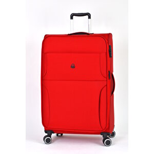 Ultra Light Kumaş 2'li Valiz Seti Büyük Boy - Kabin Boy Kırmızı Bnt2500