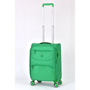United Colors Of Benetton Ultra Light Kumaş 2'li Valiz Seti Orta Boy - Kabin Boy Yeşil Bnt2400