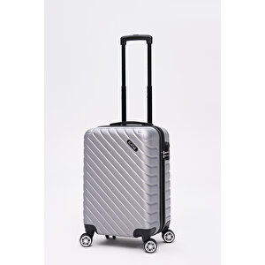 2'li Valiz Seti Orta Boy - Kabin Boy Gri Pro Abs 1001