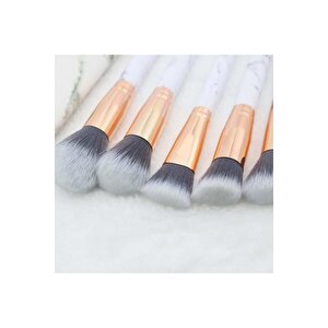 Mermer Desen Makyaj Fırça Seti Makeup Fırça Seti 10'lu