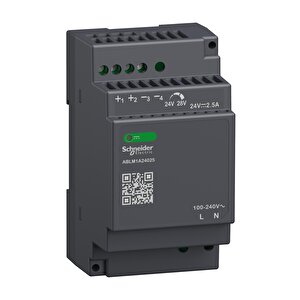 Electric Ablm1a24025 Regüle Edilmiş Güç Kaynağı, 100-240v Ac, 24v 2,5 A, Tek Fazlı, Modüler