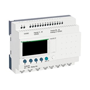 Electric Sr2b201jd Kompakt Akıllı Röle Zelio Logic - 20 G Ç - 12 Vdc - Saat - Ekran