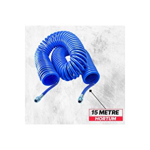 Mytol 50 Litre Hava Kompresörü 2hp 8bar 15mt Spiral Hortum Havatabancası- Jakları Full- Fırsat Paket