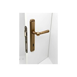 Osmanlı Handles Lüx Antik Sarı Aynalı Oda İç Kapı Kolu 3 Takım