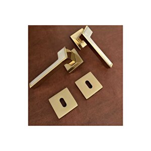 Albatros Gold Kare Rozetli Oda Kapı Kolu Koldoor 2 Takım