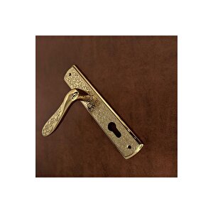 Özen Handles İmza Titanyum Zk19 Zamak Aynalı Yale Çelik Kapı Kolu Sol Basar Tek Yön