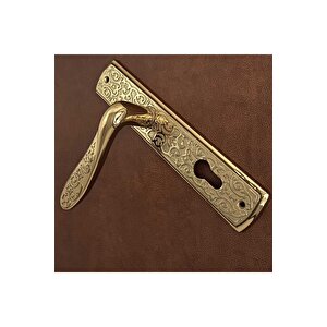 Özen Handles İmza Titanyum Zk19 Zamak Aynalı Yale Çelik Kapı Kolu Sol Basar Tek Yön