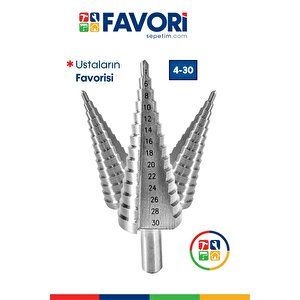 Paslanmaz Kademeli Matkap Ucu Sac Delme 4-30 Mm Sarı Titanyum Kozalak Panç