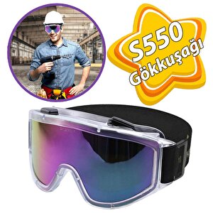 Kaynak Koruyucu Iş Güvenlik Güvenliği Gözlüğü Ventilli Gözlük S550 Gökkuşağı Ürünleri