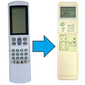 Daewoo İnverter Klima İle Uyumlu Kumanda-resimde Sağdaki Gönderilir