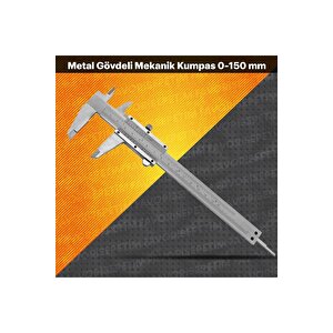 Paslanmaz Yüksek Kalite Metal Gövdeli Mekanik Kumpas 0-150 Mm